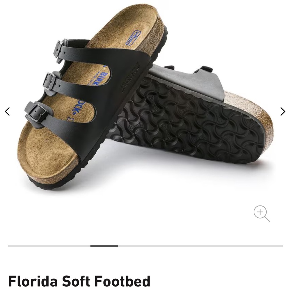 Birkenstock Black Florida Soft Footbed Sandals
